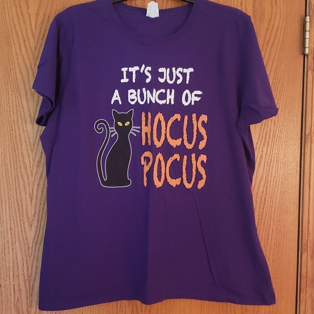 Port & Co Halloween "It's Just a Bunch of Hocus Pocus" Graphic T-Shirt Sz XXL